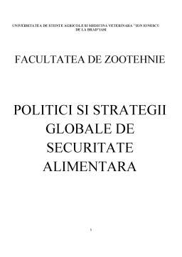 Referat - Politici și strategii globale de securitate alimentară
