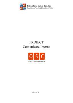Proiect - Comunicarea internă în agenția Oameni și Companii