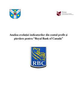 Proiect - Analiza Evoluției Indicatorilor din Contul Profit și Pierdere pentru Royal Bank of Canada