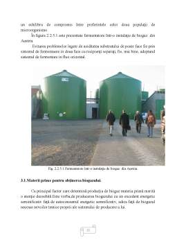 Proiect - Producerea și utilizarea biogazului pentru obținerea de energie