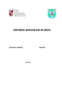 Proiect - Sistemul Bancar din Elveția