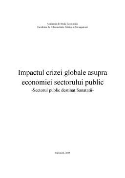 Referat - Impactul Crizei Globale asupra Economiei Sectorului Public