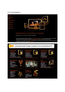 Proiect - Promovarea serviciului Orange TV prin intermediul publicității