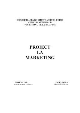 Proiect - Studiu de Caz Privind Aprovizionarea cu Principalele Produse Agroalimentare - Lapte și Produse din Lapte