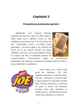 Proiect - Comportamentul consumatorului - napolitane Joe