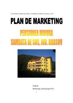 Proiect - Plan de Marketing - Pensiunea Miruna