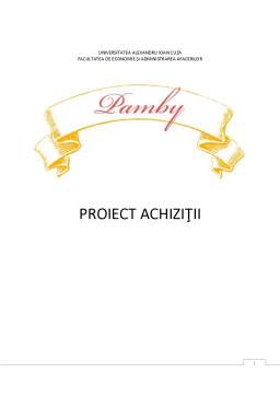 Proiect - Achiziții - Pamby