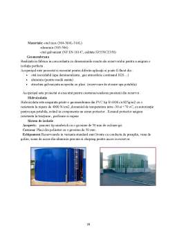 Proiect - Sisteme metalice de stocare a apei - rezervoare de apă