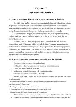 Proiect - Procesul de Regionalizare în România