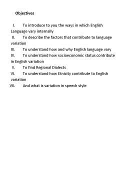 Referat - Varieties of English