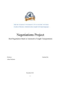 Seminar - Best Negotiation Deals în Automotive Freight Transportation