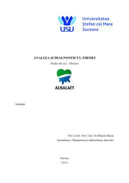 Proiect - Analiza și Diagnosticul Firmei - Studiu de Caz Albalact