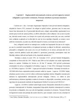 Referat - Regimul aplicabil solicitanților unei forme de protecție în România