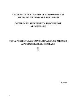 Proiect - Contaminarea cu Mercur a Produselor Alimentare