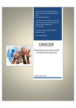 Proiect - UNICEF - organizația care protejează copiii și mamele din întreaga lume