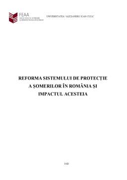 Proiect - Reforma Sistemului de Protecție a Șomerilor în România și Impactul Acesteia