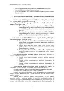 Proiect - Statutul Functionarului Public în România