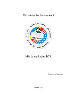 Referat - Mix de Marketing BCR