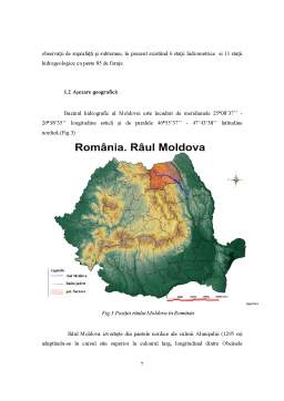 Licență - Factori care Influențează Calitatea Apei Râului Moldova în Aval de Câmpulung Moldovenesc