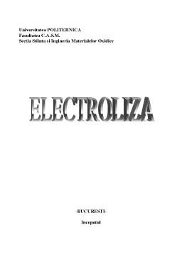 Referat - Electroliză