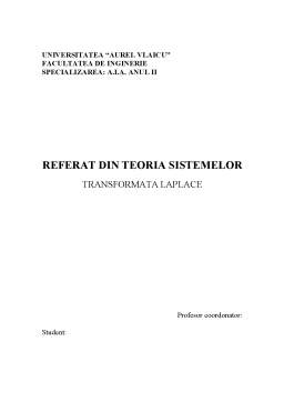 Referat - Transformata Laplace