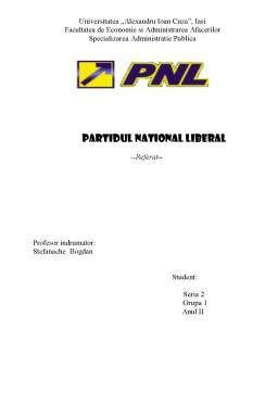 Proiect - Partidul Național Liberal