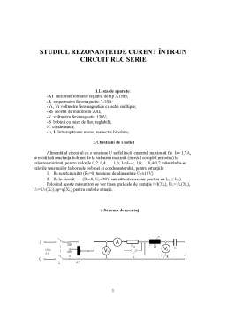Laborator - Studiul Rezonanței de Curent într-un Circuit RLC Serie