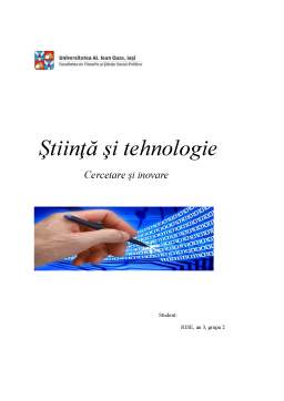 Proiect - Știință și tehnologie - cercetare și inovare