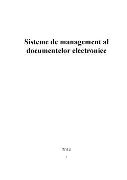 Referat - Sisteme de Management al Documentelor Electronice
