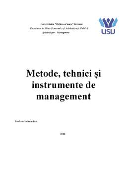 Proiect - Metode, Tehnici și Instrumente de Management