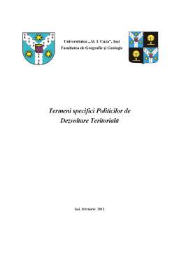 Proiect - Termeni Specifici Politicilor de Dezvoltare Teritorială