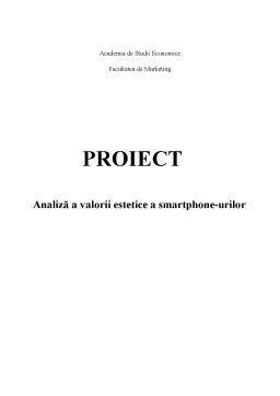 Proiect - Analiza Valorii Estetice a Smartphone-urilor