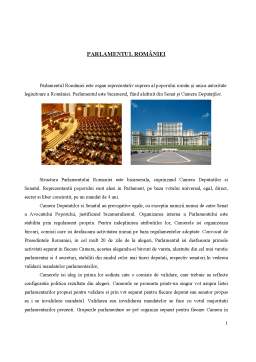 Referat - Parlamentul României