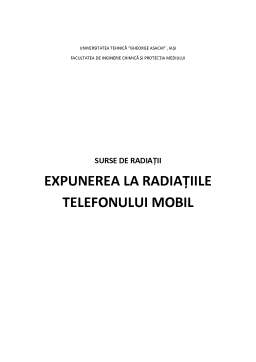 Referat - Expunerea la Radiațiile Telefonului Mobil
