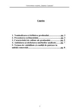 Proiect - Caracterizarea Merceologica a Produselor Contrate de Legume și Fructe