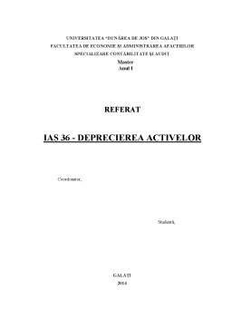 Referat - IAS 36 Deprecierea Activelor