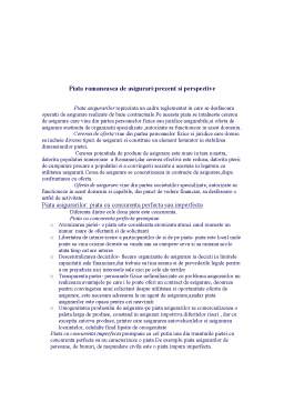 Referat - Piața românească de asigurări - prezent și perspective