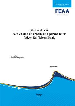 Proiect - Activitatea de Creditare a Persoanelor Fizice - Raiffeisen Bank