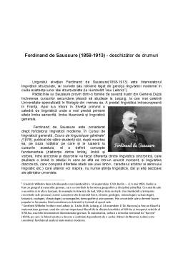 Proiect - Charles Bally - influența lui Ferdinand de Saussure