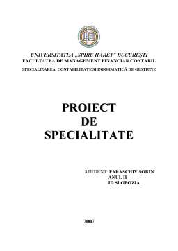 Proiect - Proiect de Specialitate