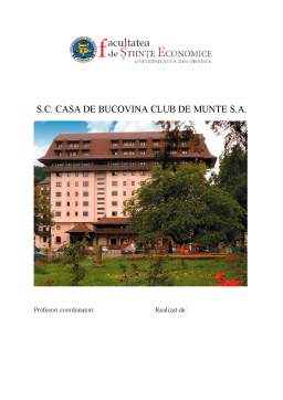 Proiect - Analiza economico-financiară Casa de Bucovina Club de Munte SA