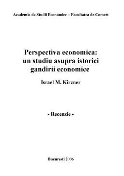 Referat - Recenzie Perspectiva Economica