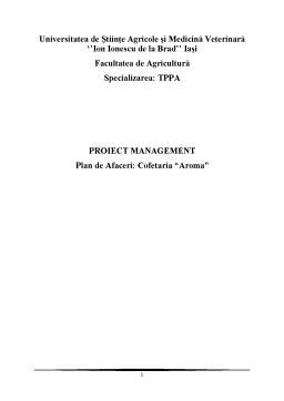 Proiect - Plan de afaceri - cofetărie
