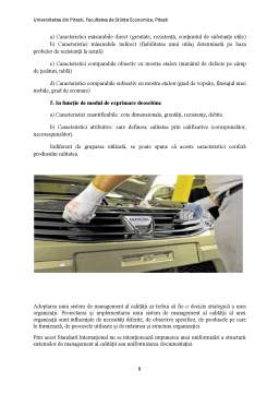 Proiect - Managementul calității la SC Automobile Dacia SA