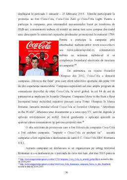 Licență - Politica promoțională a firmei Coca Cola