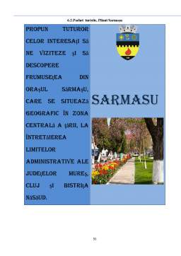 Licență - Turismul cultural al orașului Sărmașu