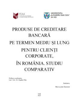Referat - Produse de creditare bancară pe termen mediu și lung pentru clienți corporate în România - studiu comparativ