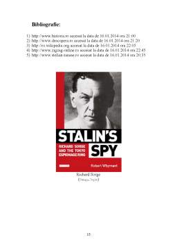 Referat - Activitatea de intelligence al spionului Richard Sorge în al doilea Război Mondial