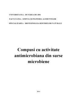 Referat - Compuși cu activitate antimicrobiană din surse microbiene