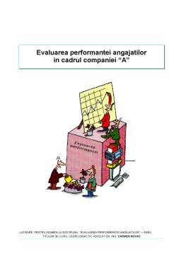 Referat - Evaluarea performanței angajaților